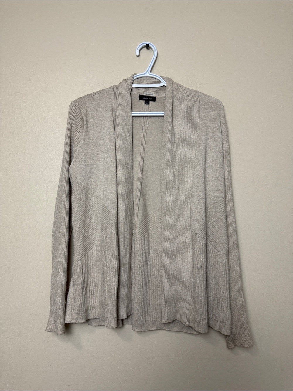 Verve Ami Open-Front Beige-Tan Cardigan size S